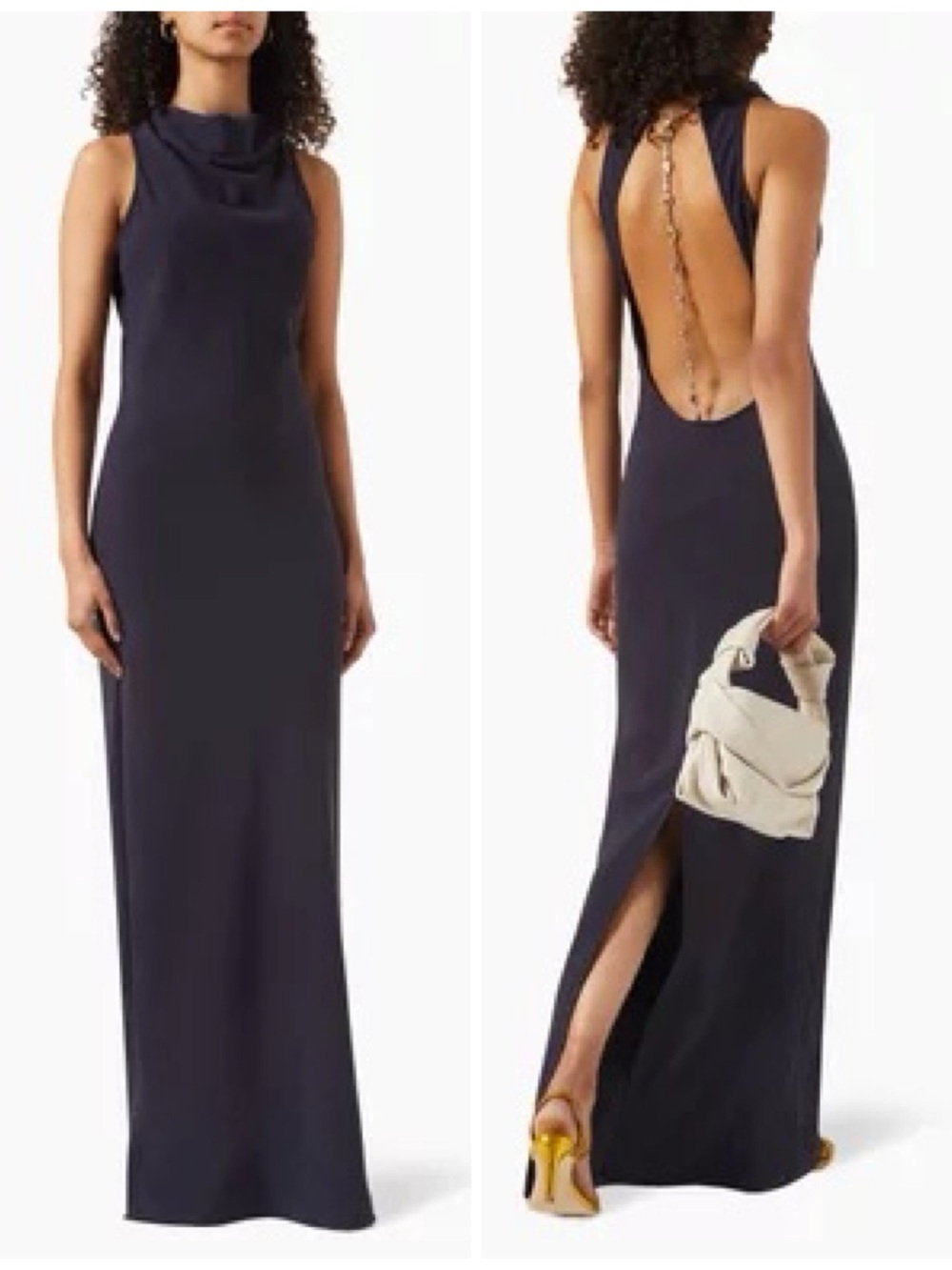 STAUD Shannon Shell Chain Maxi Dress Size Small
